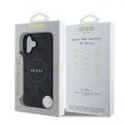 Guess PU Leather MagSafe Glitter Apple iPhone 16 (6.1) hátlapvédő tok fekete (GUHMP16SG4GFRK)