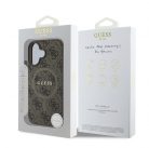 Guess PU Leather MagSafe Apple iPhone 16 (6.1) hátlapvédő tok barna (GUHMP16SG4GFRW)