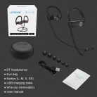 Letscom U8I Bluetooth 5.0 sztereó sport fekete-piros headset prémium tokkal