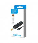 Astrum DA580 USB 3.0 Multi-HUB 3X USB (3.0) + Ethernet fekete adapter