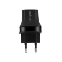   Astrum CH220 fekete prémium hálózati töltő 2.1A 2xUSB, 2x Smart IC 10W