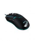 Astrum MG210 3200DPI 6D vezetékes fekete gamer optikai egér, erősített kábellel, 7 színű LED világítással