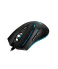 Astrum MG210 3200DPI 6D vezetékes fekete gamer optikai egér, erősített kábellel, 7 színű LED világítással