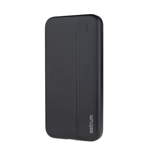 Astrum PB290 10000mAh fekete gyorstöltő ultravékony power bank 2X USB-A (2.1A), 1X Type-C, li-polymer cellákkal 12W