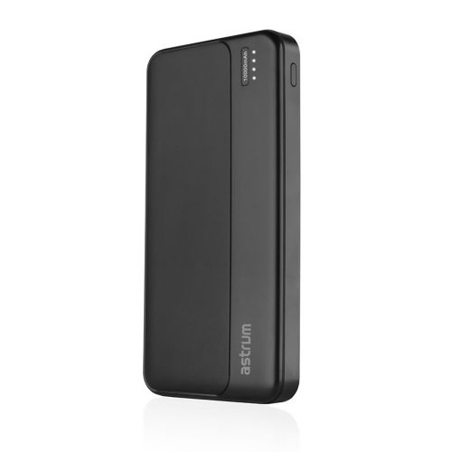 Astrum PB620 10000mAh fekete gyorstöltő PD 3.0, QC 4.0 power bank 2X USB-A (2.4A), 1X Type-C (22,5W), li-polymer cellákkal