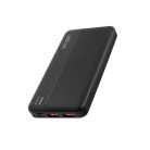 Astrum PB620 10000mAh fekete gyorstöltő PD 3.0, QC 4.0 power bank 2X USB-A (2.4A), 1X Type-C (22,5W), li-polymer cellákkal