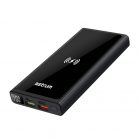 Astrum PB640 10000mAh fekete gyorstöltő PD 3.0, QC 4.0 power bank vezeték nélküli töltéssel, 2X USB-A (2.4A), 1X Type-C (22,5W), li-polymer cellákkal