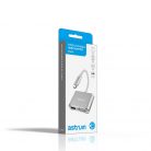 Astrum DA660 Type-C - HDMI + VGA 4K 30HZ 15cm adapter ezüst