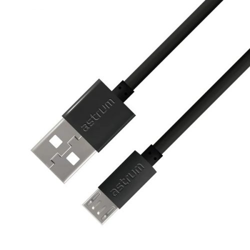 Astrum Verve UM20 USB - Micro USB bliszteres adatkábel 2.0A, 1.0M fekete