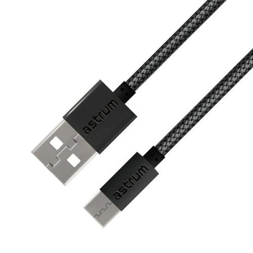 Astrum Verve UC30 USB - Type-C bliszteres erősített adatkábel 3.0A, 1.0M fekete