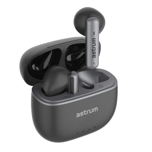 Astrum ET340 BT V5.1 sztereo TWS headset zajszűrős mikrofonnal, USB-C töltőtokkal, fekete