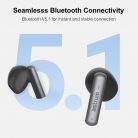 Astrum ET340 BT V5.1 sztereo TWS headset zajszűrős mikrofonnal, USB-C töltőtokkal, fekete