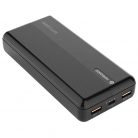 Astrum PB650 20000mAh fekete gyorstöltő PD laptop power bank 2X QC 3.0 USB-A (18W), 1X Type-C (65W), li-polymer cellákkal