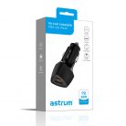 Astrum PRO GO PD40 autós szivar gyorstöltő 1X USB (18W), 1X Type-C (38W) csatlakozóval fekete