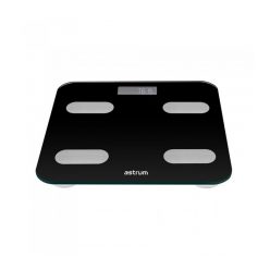   Astrum WS100 otthoni bluetooth V4.0 fekete okosmérleg 180kg-ig Android/IOS