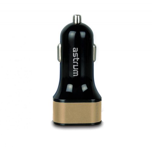 Astrum CC210 v2 arany autós töltő 2.4A 2USB, 2X Smart IC 12W