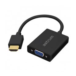   Astrum DA450 HDMI - VGA + Audio Converter adapter fekete (aktív)