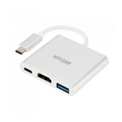   Astrum DA620 USB-C 3.1 - HDMI + USB-C + USB 3in1 adapter fehér