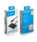 Astrum DA610 USB-C 3.1 - VGA + USB-C + USB 3in1 adapter ezüst