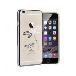   Astrum MC350 keretes szitakötő mintás, Swarovski köves Apple iPhone 6 Plus / 6S Plus hátlapvédő ezüst