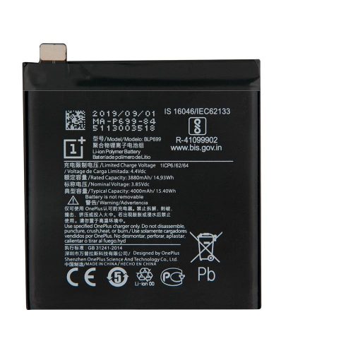 OnePlus BLP699 gyári akkumulátor Li-Polymer 4000mAh (OnePlus 7 / 7 Pro)