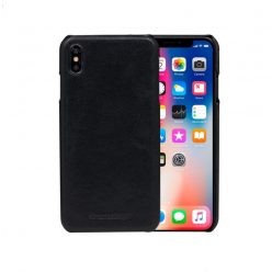   debramante1928 Apple iPhone X / XS bőr hátlapvédő tok fekete