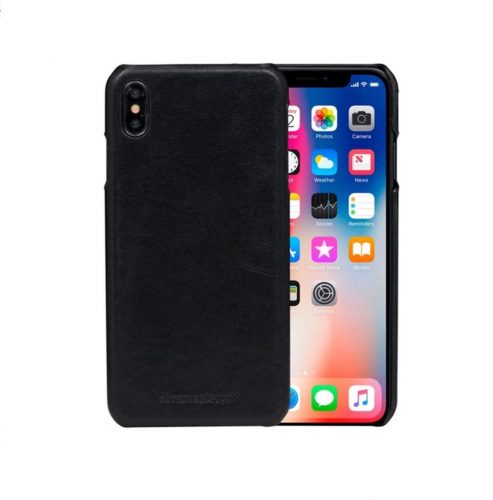 debramante1928 Apple iPhone X / XS bőr hátlapvédő tok fekete