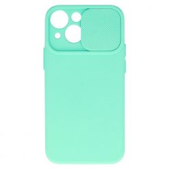   Camshield Soft - Apple iPhone 13 Pro (6.1) por- és kameravédős szilikon tok menta