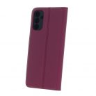 Smart Soft Xiaomi Redmi 12C 4G / Redmi 11A 4G / Poco C55 4G oldalra nyíló mágneses könyvtok burgundy