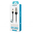 Forever Modern USB - Type-C fekete adatkábel 2A 1m