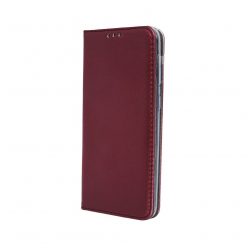   Smart magnet Xiaomi 12 5G / 12X 5G / 12S 5G oldalra nyíló mágneses könyv tok szilikon belsővel burgundy