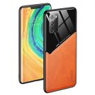 Lens tok - Samsung A025 Galaxy A02S narancssárga üveg / bőr tok beépített mágneskoronggal