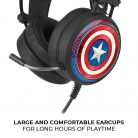 Marvel fejhallgató - Amerika Kapitány 001 USB-s gamer fejhallgató RGB színes LED világítással, állítható mikrofonnal (MHPGCAPAM001)