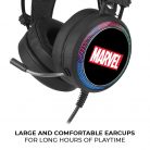 Marvel fejhallgató - Marvel 001 USB-s gamer fejhallgató RGB színes LED világítással, állítható mikrofonnal fekete (MHPGMV001)