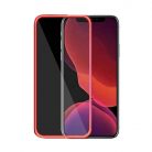 Fluoreszkáló Apple iPhone X / XS előlapi üvegfólia piros