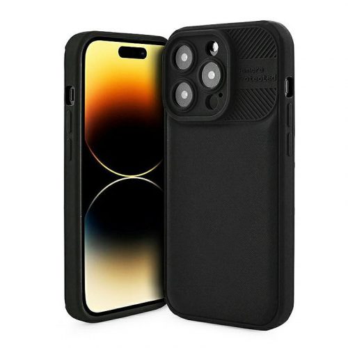 Cross Case - Xiaomi Redmi Note 12 4G fekete kameravédős szilikon tok