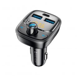   Forever TR-370 FM Transmitter és autós töltő USB Type-A 12W, USB Type-C 30W