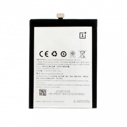 OnePlus BLP607 gyári akkumulátor Li-Polymer 2600mAh (OnePlus One A2001, E1001)