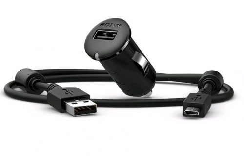 Bliszteres Sony Ericcson AN401 gyári autós töltő 1200mAh 6W Micro USB kábellel