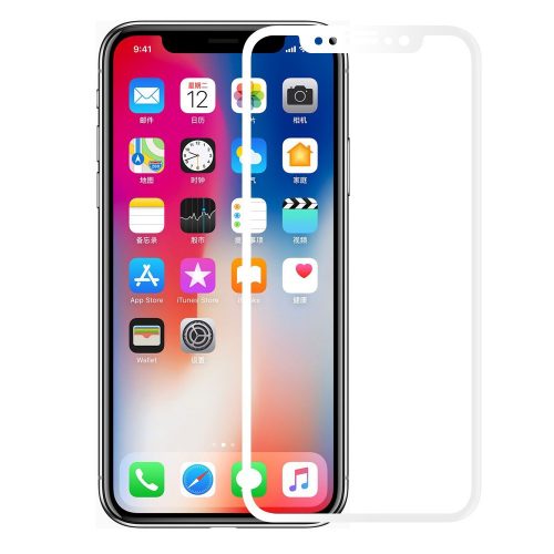 Meleovo Defense Glass prémium fehér keretes full glue 5D előlapi üvegfólia Apple iPhone 7 / 8 / SE2 / SE3 (4.7)