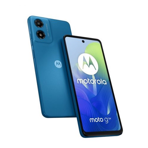 Motorola Moto G04 4/64 GB Dual SIM kártyafüggetlen érintős mobiltelefon, kék (Stain Blue)