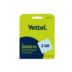   Bliszteres Yettel aktiválatlan sim kártya 3000 Ft lebeszélhetőséggel és 3GB mobilnettel