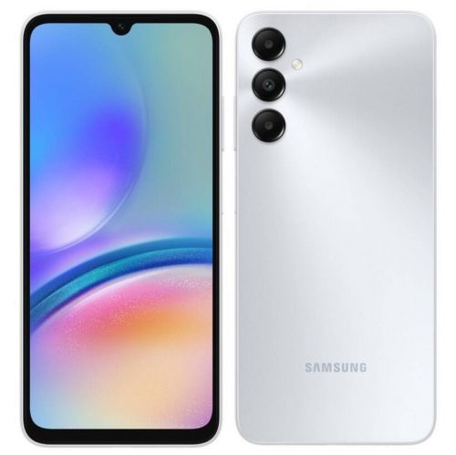 Samsung A057 Galaxy A05s (2023) 4/64GB Dual SIM kártyafüggetlen érintős mobiltelefon, ezüst (Android)