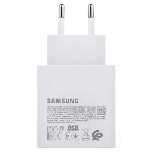 Samsung EP-TA865 gyári hálózati fehér gyorstöltő Type - C bemenettel 3A 65W