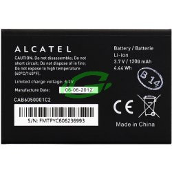 Alcatel CAB6050001C2 gyári bontott új állapotú akkumulátor Li-Ion 1200mAh