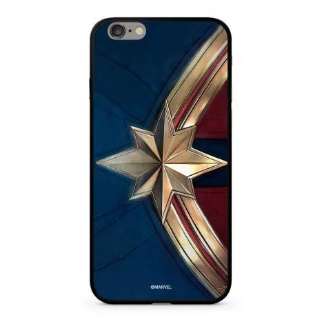 Marvel prémium szilikon tok edzett üveg hátlappal - Marvel Kapitány 022 Apple iPhone 7 Plus / 8 Plus (5.5) fekete (MPCCAPMV11104)