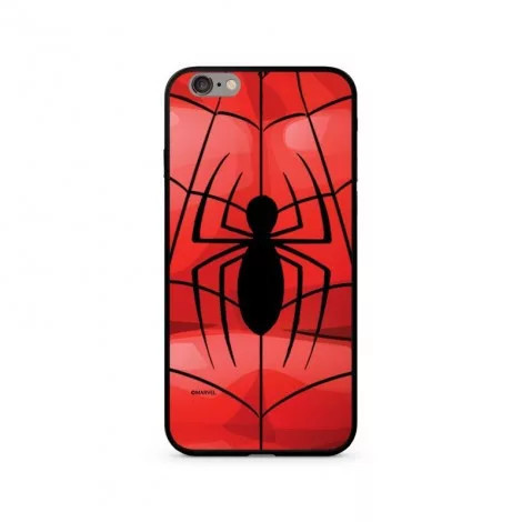 Marvel prémium szilikon tok edzett üveg hátlappal - Pókember 017 Apple iPhone 7 Plus / 8 Plus (5.5) piros (MPCSPIDERM5804)