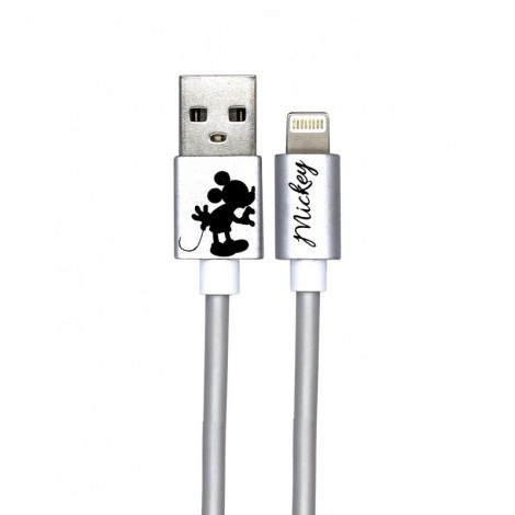 USB kábel Disney - Mickey Apple USB - Lightning (8Pin) 1 méter ezüst