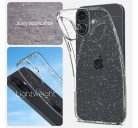 Spigen Liquid Crystal Glitter Apple iPhone 16 tok, Crystal Quartz, átlátszó