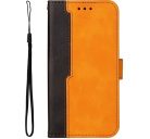 Apple Wooze Colour Wallet iPhone 16 Plus oldalra nyíló tok, stand, kártyatartóval, kézpánttal, narancssárga